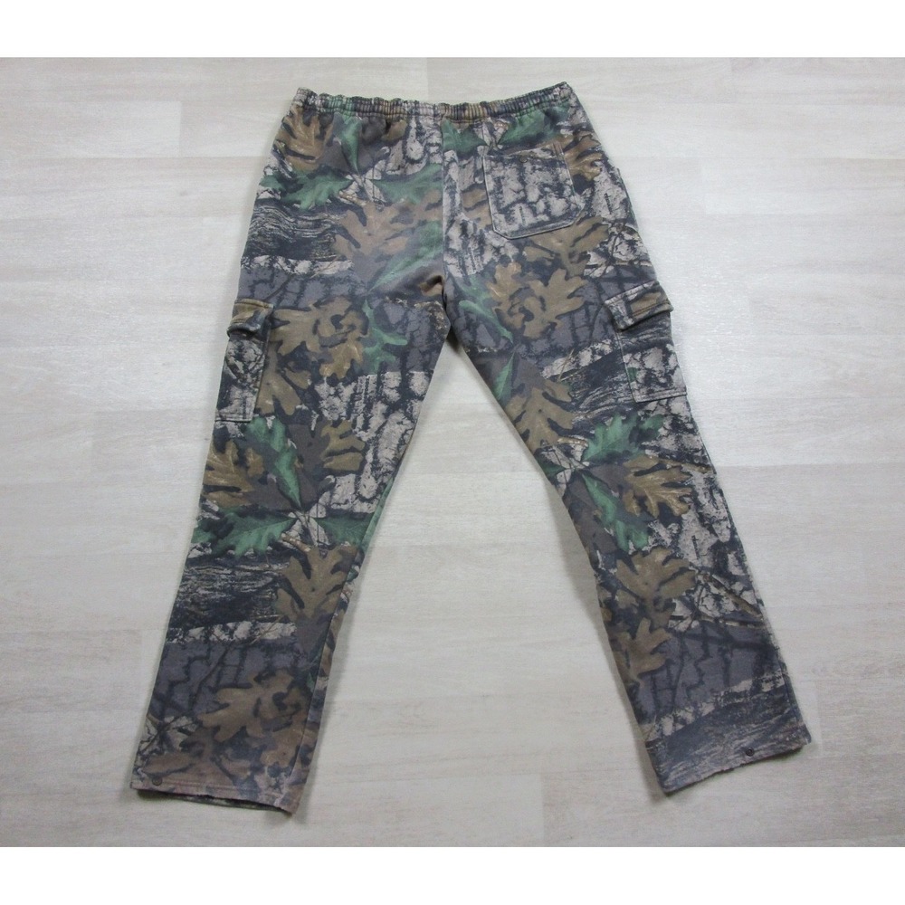 Vintage Jerzees Outdoors Camo Sweatpants (L) BigWoods Cargo Pockets Y2K - Picture 16 of 16